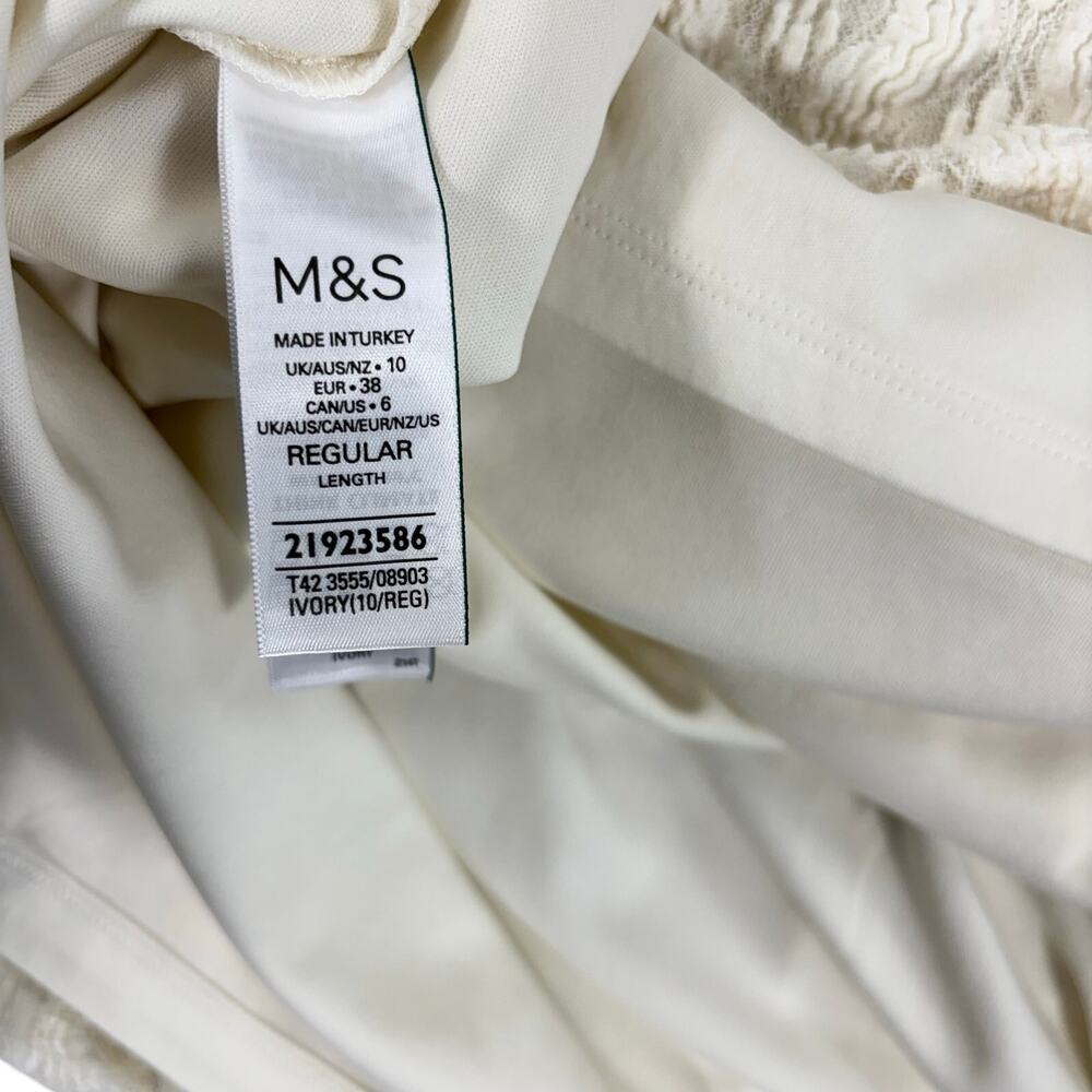 Marks & Spencer M&S Ivory Lace Maxi Dress US 6 NWT Romantic Cottagecore Bridal - Picture 8 of 11